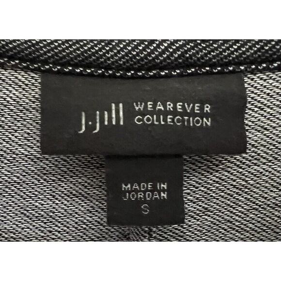 J. Jill Wearever Collection Gray Knit Blazer Sz Small Stretch 1 Button Jacket - Picture 5 of 10